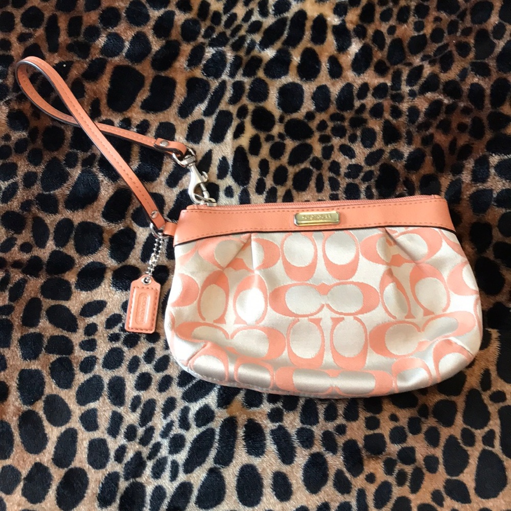 Pink Coach wristlet